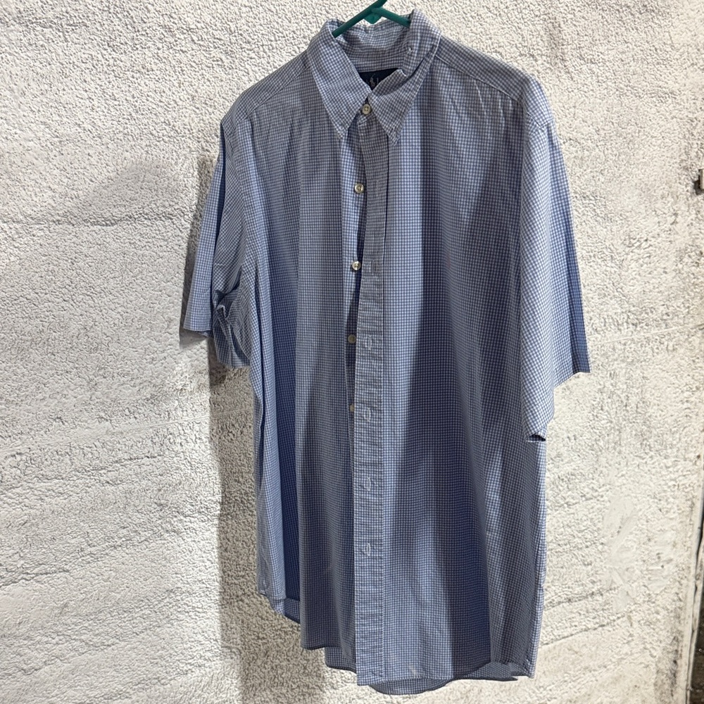 Ralph Lauren Men's Blue Plaid Button Down Shirt